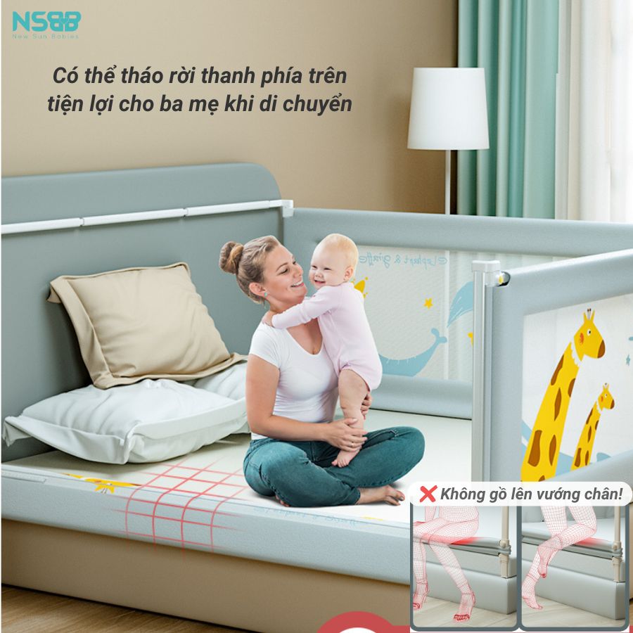 Thanh chắn giường bảo vệ bé Pakey Pro A1