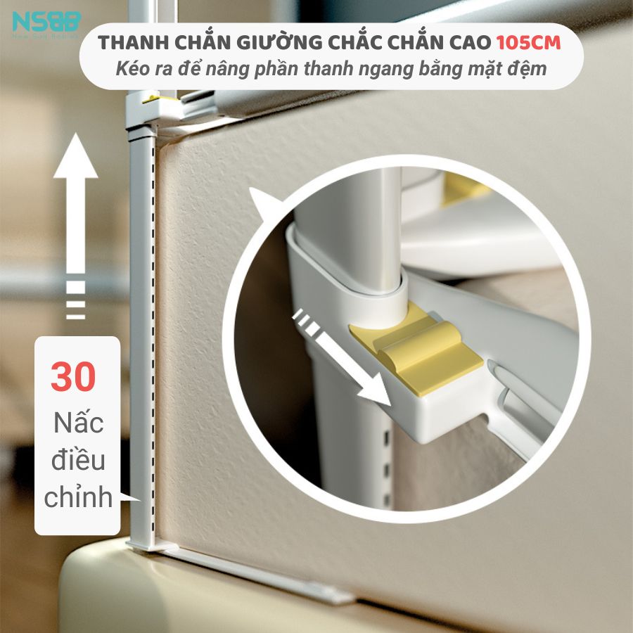 Thanh chắn giường bảo vệ bé Pakey Pro A1