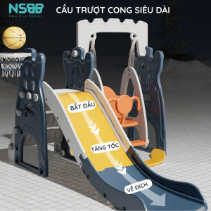 Set cầu trượt xích đu Pakey mang đến không gian chơi cổ tích, giúp bé thoả sức chơi đùa an toàn