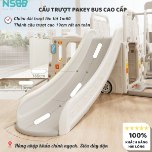 Máng trượt được thiết kế với chiều dài 160cm, rộng 38cm và thành máng trượt cao 19cm