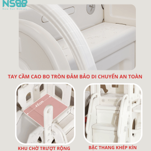 Khu vực chờ rộng rãi để khi chơi nhiều người, các bé cũng không cần phải chen lấn, xô đẩy nhau