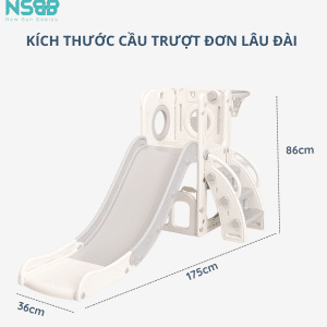 Máng trượt có độ rộng vừa phải, kết hợp với thành máng trượt cao, đảm bảo an toàn cho bé trong quá trình chơi không bị văng ra ngoài