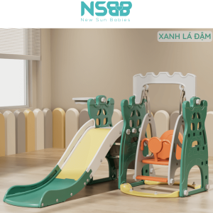 Cầu trượt xích đu CS1 màu xanh lá đậm