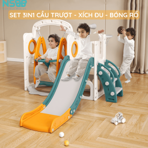 Ngoài ra, quà tặng kèm theo mỗi set gồm bộ đồ chơi bóng rổ giúp bé rèn luyện thể chất toàn diện