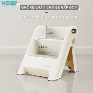 Giá kê chân giúp tạo thói quen tự lập cho các bé trong các hoạt động nhỏ thường ngày