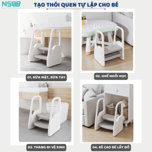 Giá kê chân cho bé được thiết kế với nhiều tính năng đa dạng để giữ trẻ thích thú và kích thích sự phát triển