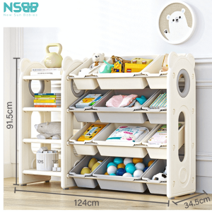 Kệ để đồ Pakey có thiết kế đơn giản, các góc bo tròn nhẵn mịn không gây nguy hiểm cho bé