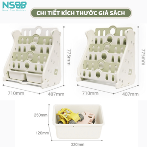 Kích thước tối ưu của giá sách Pakey E096