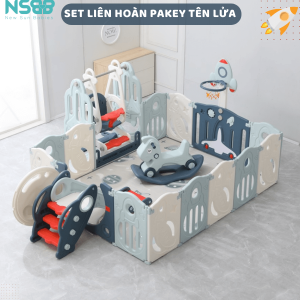 Bộ quây cũi liên hoàn có hoạ tiết tên lửa ngộ nghĩnh thu hút trẻ nhỏ. Ba mẹ không cần lo lắng khi trông con nhờ có set quây đa năng tiện lợi này