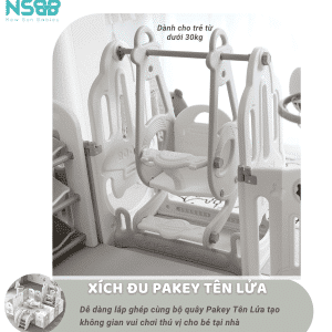 Xích đu tên lửa có hệ thống chắc chắn, dễ dàng tháo lắp