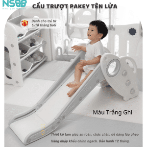 Cầu trượt của quây cũi có cấu tạo chắc chắn, đảm bảo bé vui chơi thoả sức