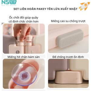 Khớp nối giữa các tấm quây có chế độ xoáy chắc chắn, đảm bảo bé chơi đùa mà không lo lung lay hay bị tháo rời