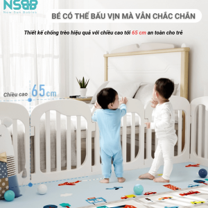 Kích thước của bộ quây Bambi Kids được tối ưu mang tới không gian vui chơi cho bé an toàn nhất