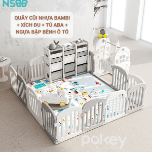 Set quây Bambi Kids có thiết kế cố định và cấu tạo chắc chắn