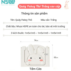 Thông tin sản phẩm quây cũi nhựa cho bé thỏ trắng