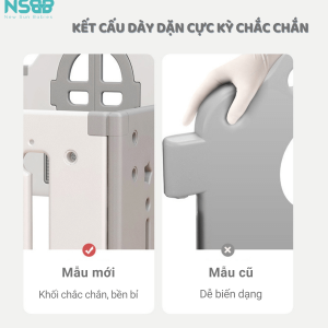 Ba mẹ có thể lắp ráp theo nhiều kiểu dáng khác nhau, điều chỉnh kích thước linh hoạt phù hợp với diện tích không gian và sở thích của trẻ.