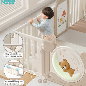 Kích thước của set quây được thiết kế dựa trên các tiêu chí an toàn tuyệt đối với trẻ nhỏ