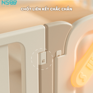 Các tấm quây được bo góc tròn và mài tỉ mỉ, mịn màng rất phù hợp với làn da mỏng manh, đặc biệt không gây hại tới bàn tay nhỏ bé của trẻ