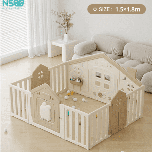 Trẻ có thể tự do vui chơi trong quây mà không lo ngại về tính an toàn