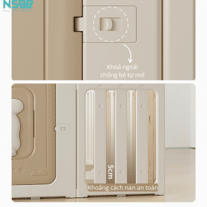 Phần đế hít chân không phía dưới góp phần tạo lực hút mạnh mẽ, giúp bộ quây đứng vững vàng, ngăn chặn sự di chuyển khi bé đang nô đùa