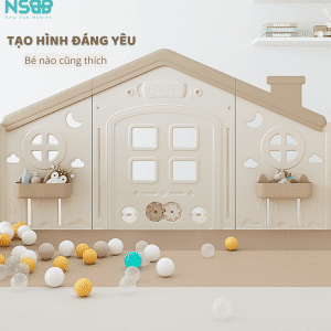 Màu sắc tươi sáng và hài hòa không chỉ thu hút sự chú ý của trẻ nhỏ mà còn tạo cảm giác vui mừng và thoải mái khi chơi