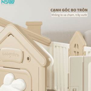 Góc cạnh của bộ quây được mài bo tròn mềm mại, bảo vệ bé khỏi nhữnng vết xước, không làm ảnh hưởng tới làn da mỏng manh nhạy cảm của bé nhỏ