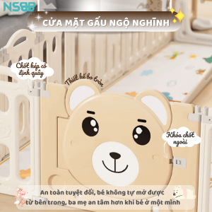 Tấm cửa mặt hình gấu ngộ nghĩnh