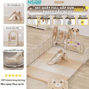 Sản phẩm có nhiều tính năng bao gồm cầu trượt, xích đu, bộ bóng rổ, tạo điều kiện để trẻ có thể thỏa sức khám phá và phát triển nhiều kỹ năng khác nhau