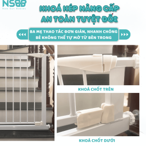 Thanh chắn cửa pakey sử dụng cơ chế khoá đơn giản nhưng vô cùng tiện lợi và dễ dàng sử dụng