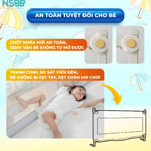 Các khớp nối được cố định với nhau một cách an toàn nhờ khóa kép cải tiến, mũ chụp phía trên và các thanh ôm sát đệm, không bị rung lắc hay xê dịch khi bé chơi đùa