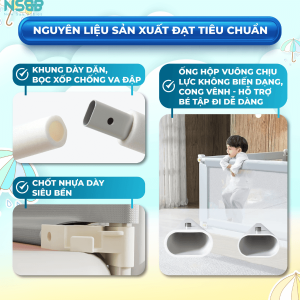 Thanh chắn giường phù hợp với nhiều không gian nội thất khác nhau. Màu sắc và thiết kế mang đậm hơi hướng Hàn Quốc, vừa sang trọng, vừa ấm áp