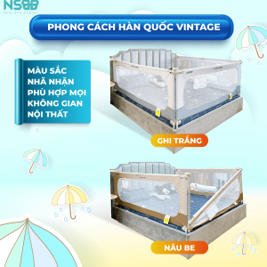 Thanh chắn giường cho bé NK01 sở hữu thiết kế trẻ trung, mẫu sản phẩm có 2 màu nâu và ghi xám nhẹ nhàng