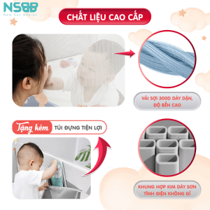 Chất liệu cao cấp thoáng khí của thanh chắn giường Pakey
