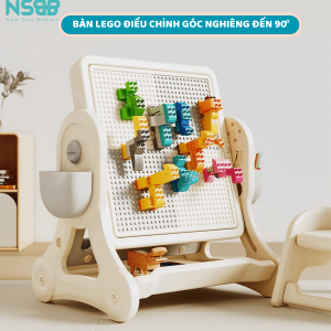 Sắc trắng sang trọng của bộ bàn cũng giúp thêm phần hấp dẫn và tạo điểm nhấn cho không gian sống của trẻ