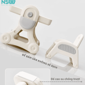 Thiết kế 4 điểm chống trượt giúp bám chặt vào bề mặt đất, không bị rơi khi nghiêng bề mặt