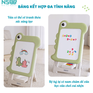 Bảng được trang bị ngăn để đồ, có thể gấp gọn khi không sử dụng để thuận tiện hơn cho việc lưu trữ và di chuyển