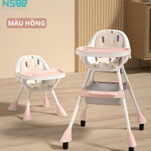 Ghế ăn dặm cho bé HA08 màu hồng