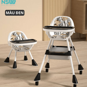 Ghế ăn dặm cho bé HA08 màu đen