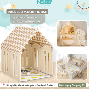 Nhà lều Moon House có hình dáng ngộ nghĩnh kết hợp với màu sắc bắt mắt phù hợp với trẻ nhỏ