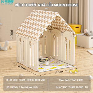 Cấu tạo nhà lều chắc chắn bao gồm các tấm quây với hệ thống chốt cố định an toàn cho bé chơi