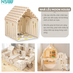 Nhà lều đồ chơi cho bé có cấu tạo gồm 6 tấm quây nhỏ