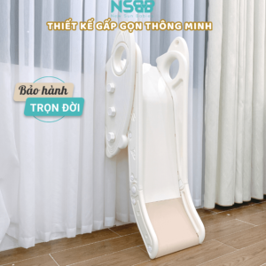 Cầu trượt có thể gấp gọn, dễ dàng khi lưu trữ và không làm tốn diện tích không gian.