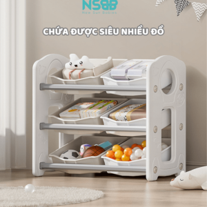 Kệ đồ chơi có thể được lắp đặt đi kèm với không gian quây cũi liên hoàn