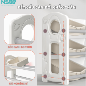 Các góc được thiết kế bo tròn, viền nhẵn nhịn với công nghệ đánh bóng gấp đôi mang lại cảm giác không thô ráp, bảo vệ làn da và cơ thể của bé