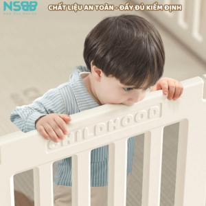 Quây cũi cho bé White House được làm từ chất liệu nhựa HDPE không mùi, không gây kích ứng da và không có chứa BPA, các chất gây hại cho sức khỏe của trẻ nhỏ