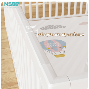 Các tấm quây được thiết kế với độ dày lý tưởng, chắc chắn, đồng thời có đế hít chân không phía dưới giúp cố định với mặt sàn