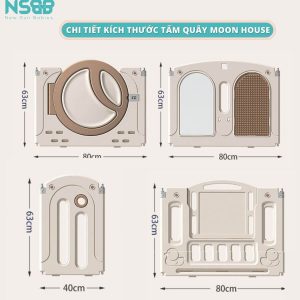 Kích thước của set quây được thiết kế dựa trên các tiêu chí an toàn tuyệt đối với trẻ nhỏ