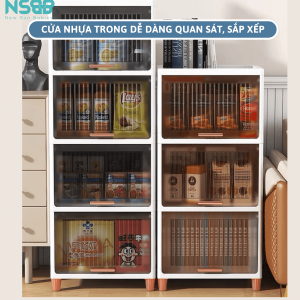 Tủ HX001 có thiết kế hiện đại, nổi bật với mặt trước làm từ nhựa giả kính, tạo ra những đường sọc nổi màu xám mờ, không chỉ sang trọng mà còn thời thượng và kín đáo