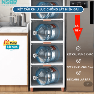 Cánh cửa tủ độc đáo với nắp lật góc 90 độ lên phía trên, cực dễ sử dụng và tiết kiệm không gian