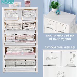 Tủ nhựa Pakey được thiết kế với ngăn tủ sâu và rộng